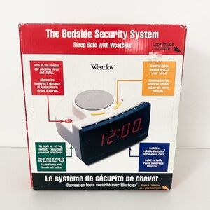 Vintage 1995 Westclox Bedside Security System Alarm Clock (New in Box)